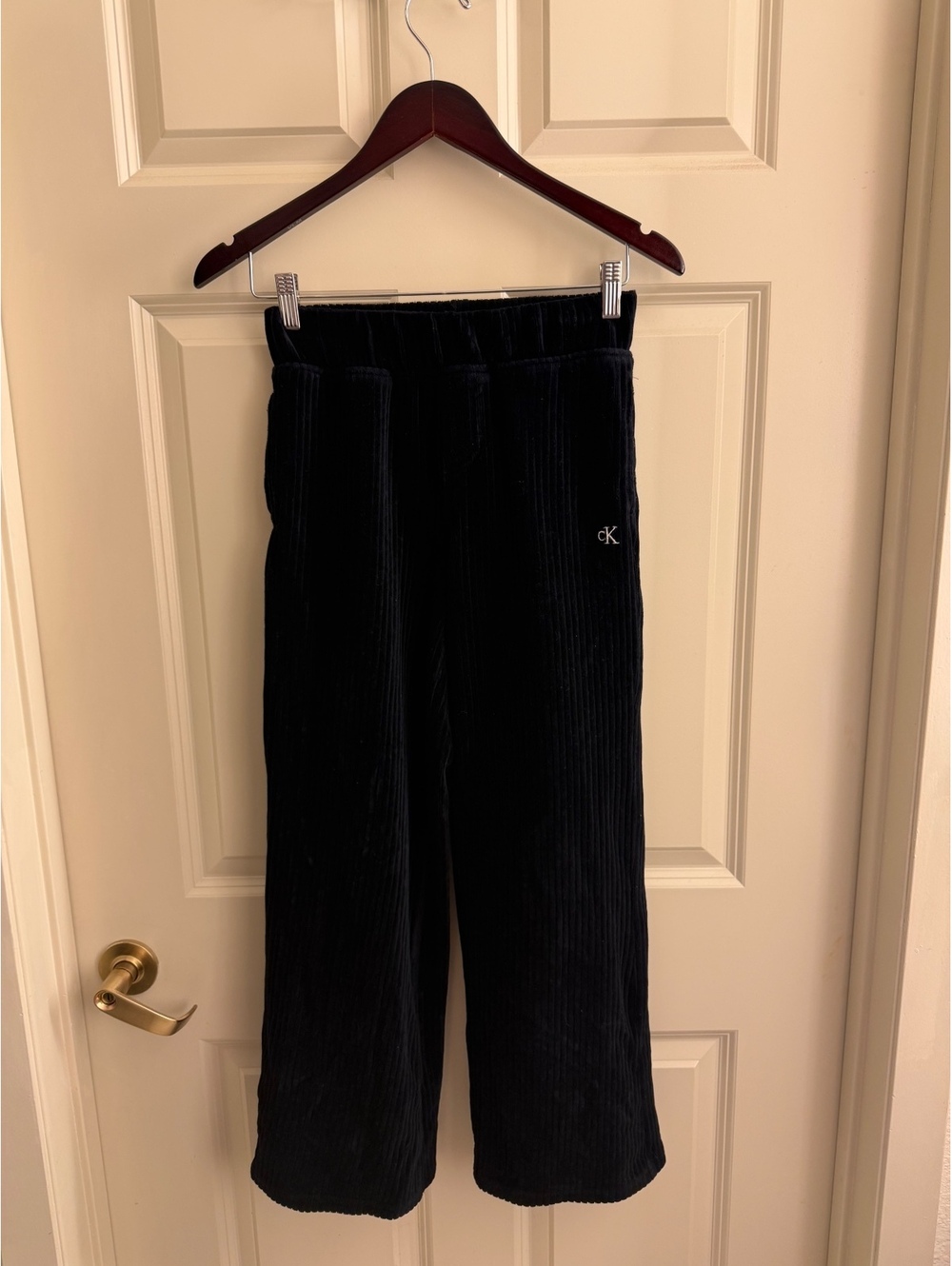 Calvin Klein Black Corduroy Wide Leg Pants - #1512
